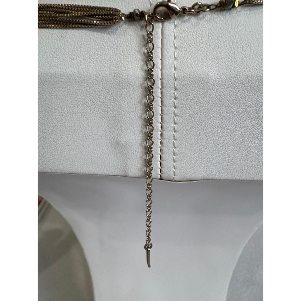 Satellite Paris Necklace Gold Tone multi strand circle station 36-39” necklace - Picture 4 of 8